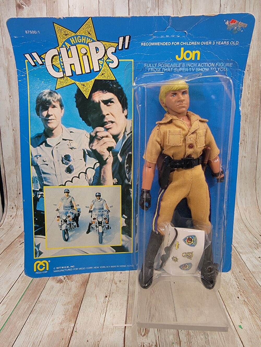 Chips 1977 California Highway Patrol Jon Action Figure Card Not In Best Shape